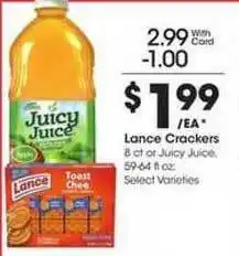 Kroger Lance Crackers Or Juicy Juice offer