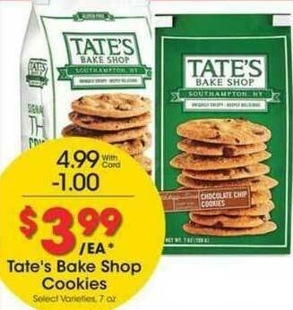 Kroger Tate's Bake Shop Cookies offer