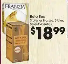 Kroger Bota Box 3 Liter Or Franzia. 5 Liter offer