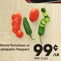 Kroger Roma Tomatoes Or Jalapeno Peppers offer