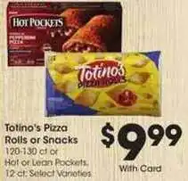 Kroger Totino's Pizza Rolls Or Snacks offer