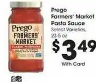 Kroger Prego Farmers' Market Pasta Sauce offer