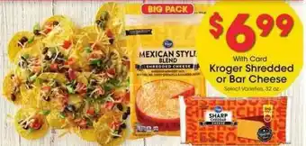Kroger Krogger Shredded Or Bar Cheese offer