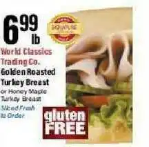 Big Y Golden Roasted Turkey Breast Or Honey Maple Turkey Breast offer
