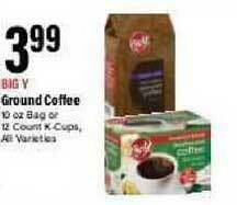 Big Y Ground Coffee offer