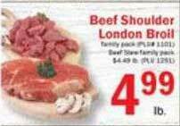 Food Bazaar Beef Shoulder London Broil offer