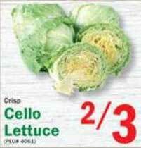 Crisp Cello Lettuce