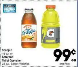 Snapple Or Gatorade Thirst Quencher
