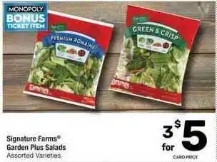 Randalls Signature Farms Garden Plus Salads offer