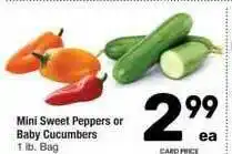 Randalls Mini Sweet Peppers Or Baby Cucumbers offer