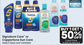 Randalls Siganture Care Or Coppertone Sun Care offer