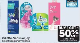 Randalls Gillette , Venus Or Joy offer