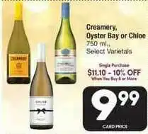Creamery, Oyster Bay Or Chloe