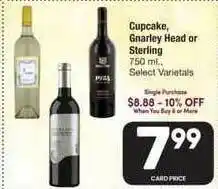 Tom Thumb Cupcake, Gnarley Head Or Starling offer