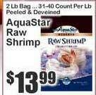 Food Universe Aquastar Raw Shrimp offer