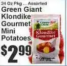 Food Universe Green Giant Klondike Gourmet Mini Potatoes offer