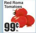 Food Universe Red Roma Tomatoes offer