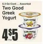 Food Universe Two Good Greek Yogurt offer