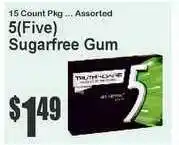 Food Universe 5(five) Sugarfree Gum offer