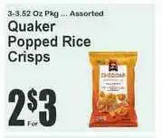 Food Universe Quaker Popped Rice Crisps offer