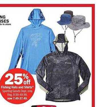 Meijer Fishing Hats And Shirts offer