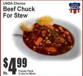 Food Universe Beef Chuck For Stew offer
