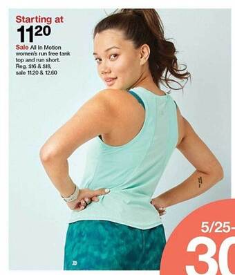 Target All In Motion Women's Run Free Tank Top And Run Short offer