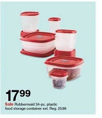 Target Rubbermaid 34-pc. Plastic Food Storage Container Set offer