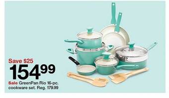 Target GreenPan Rio 16-pc. Cookware Set offer
