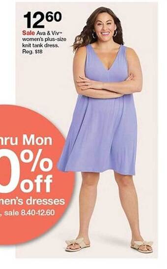 Target Ava & Viv Women's Plus-size Knit Tank Dress offer