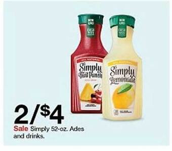Target Simply 52-oz. Ades And Drinks offer