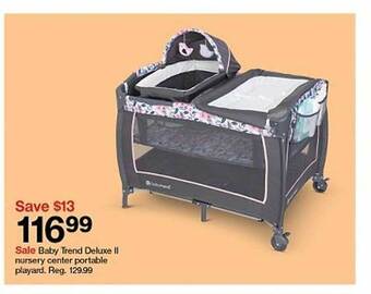Target Baby Trend Deluxe II Nursery Center Portable Playard offer