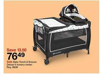 Target Baby Trend Lil Snooze Deluxe II Nursery Center offer