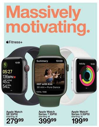 Target Apple Watch Se (gps), Apple Watch Series 7 (gps), Apple Watch Series 3 (gps) offer
