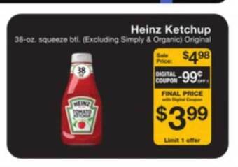 Fairway Store Market Heinz Ketchup offer