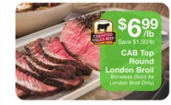 Fairway Store Market Cab Top Round London Broil offer