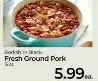Roche Bros Berkshire Black Fresh Ground Pork offer