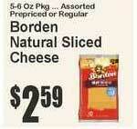 Borden Natural Sliced Cheese