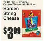 Super Fresh Borden String Cheese offer