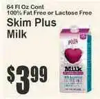 Super Fresh Skim Plus Milk offer