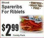 Spareribs For Riblets