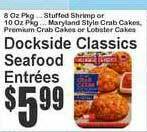 Dockside Classics Seafood Entrees