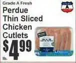 Super Fresh Garden A Fresh Perdue Thin Sliced Chicken Cutlets offer