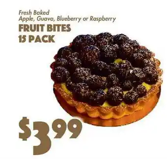 The Food Emporium Fresh Baked Apple , Guava , Blueberry Or Raspberry Fruit Bites 15 Pack offer
