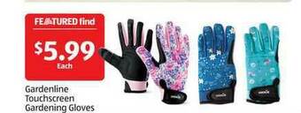 Aldi Gardenline Touchscreen Gardening Gloves offer