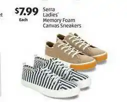 Aldi Serra Ladies' Memory Foam Canvas Sneakers offer
