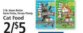FoodFair Nunn Better Farm Fixins , Ocean Plenty Cat Food offer