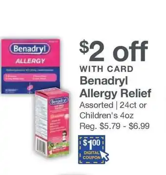 Kinney Drugs Benadryl Allergy Relief offer