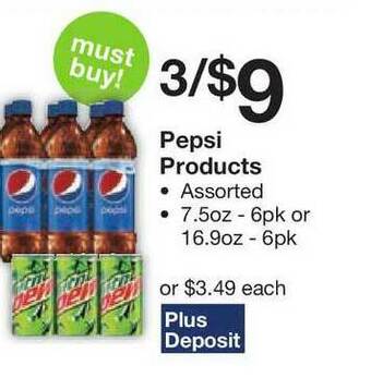 Kinney Drugs Pepsi Products offer