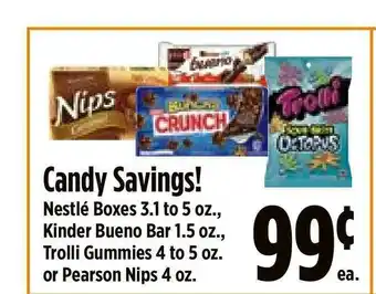 KTA Super Stores Candy Saving! Nestle Boxes , Kinder Bueno Bar , Trolli Gummies Or Pearson offer